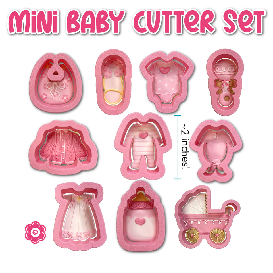 Mini Baby Cookie Cutter Bundle (10 Cutters)