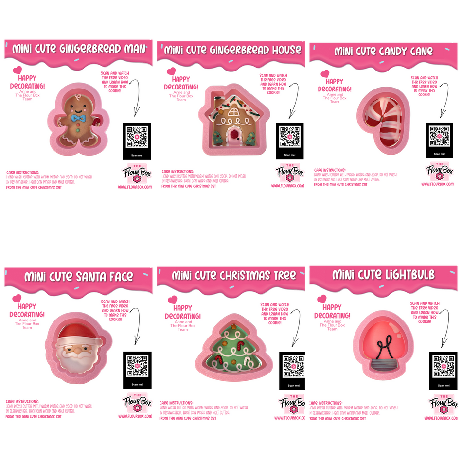 Mini Cute Christmas Cookie Cutter BUNDLE (6 cutters)