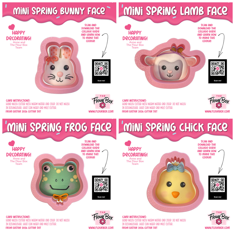 Mini Easter Faces Cookie Cutter BUNDLE (4 cutters)