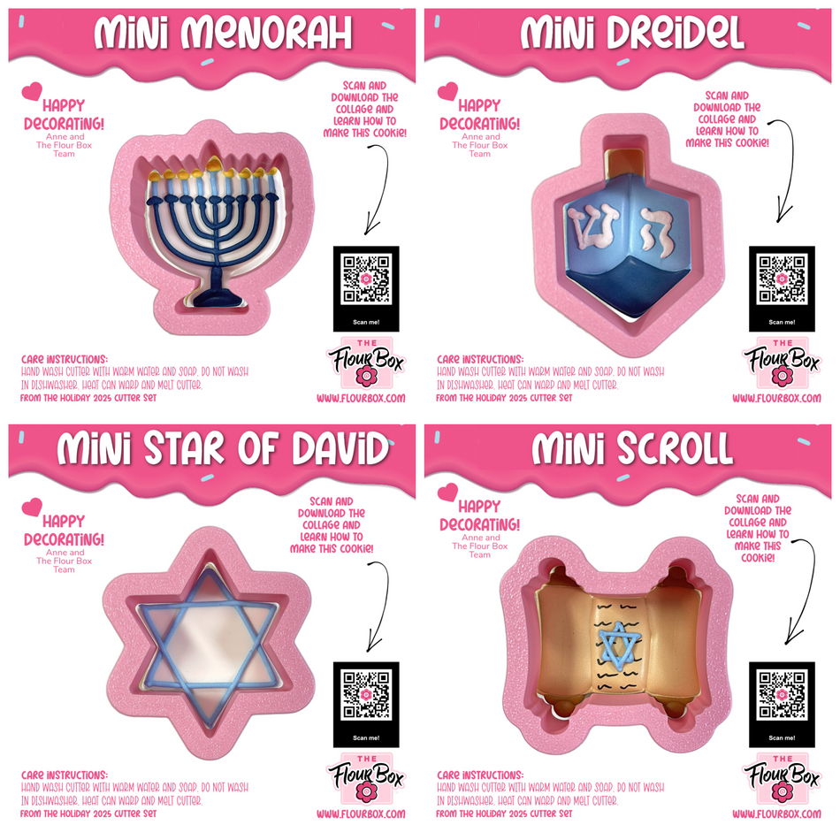Mini Hanukkah Cookie Cutter BUNDLE (4 cutters)