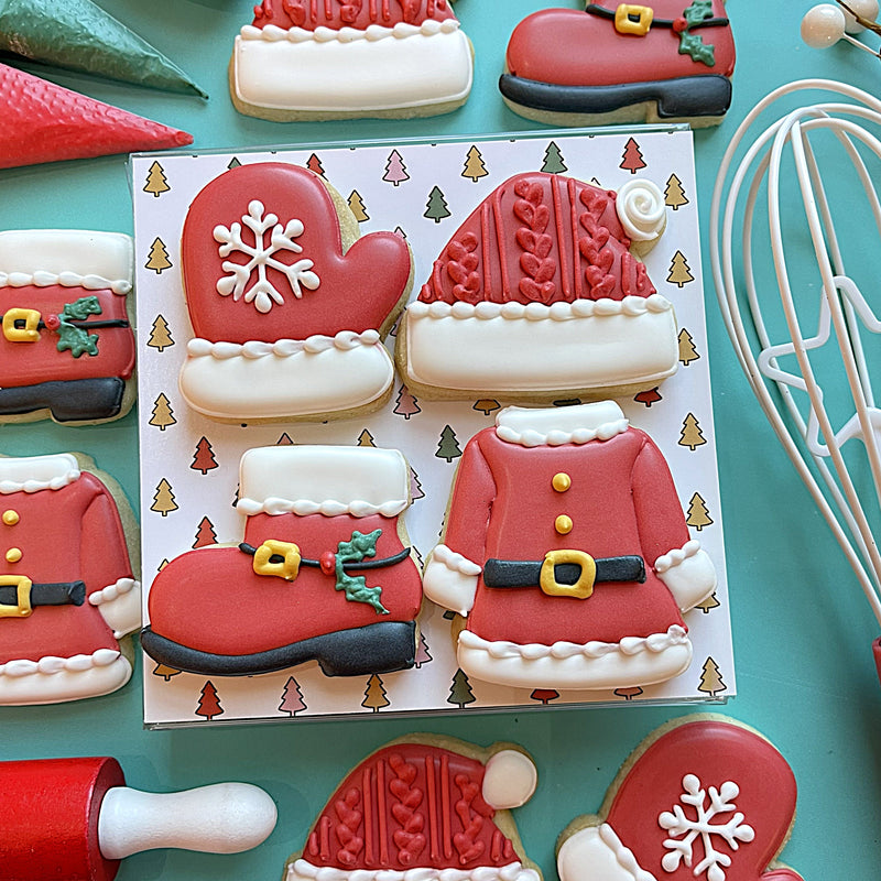 Mini Santa's Suit 4pc Flour Box Club Cookie Cutter Set