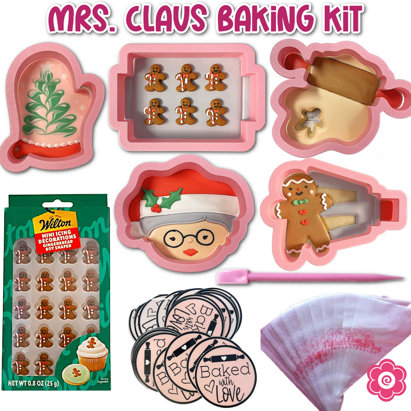 Mrs. Claus Holiday Baking Cookie Decorating Kit