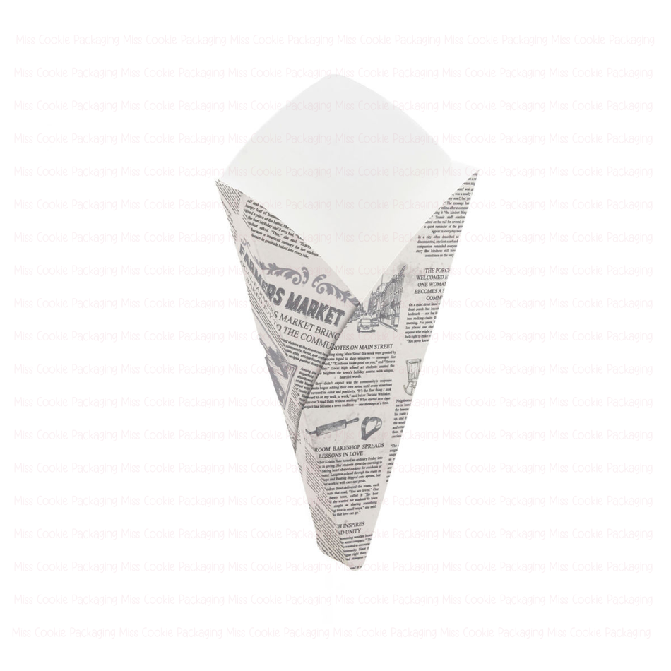 Newsprint Flower Bouquet Cookie BOX  - QTY 10