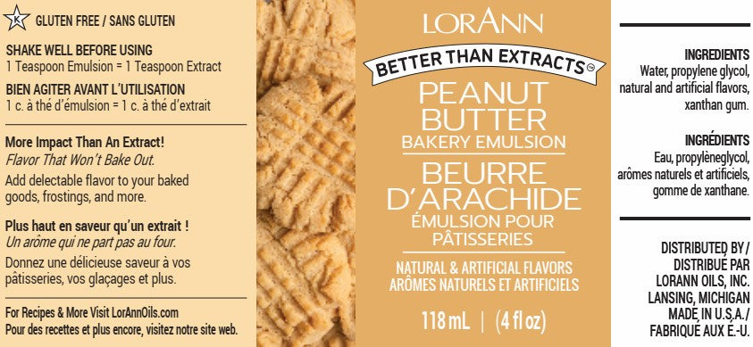 Peanut Butter Lorann Baking Emulsion 4 oz.
