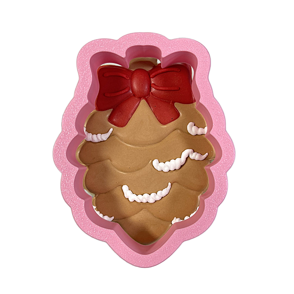 Pinecone with Bow Cookie Cutter