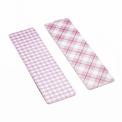 Pink Gingham Pink Tartan Cookie BAG Backer Card - 2.625