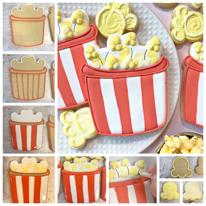 Popcorn Bucket with Mini Popcorn Cookie Cutter Set
