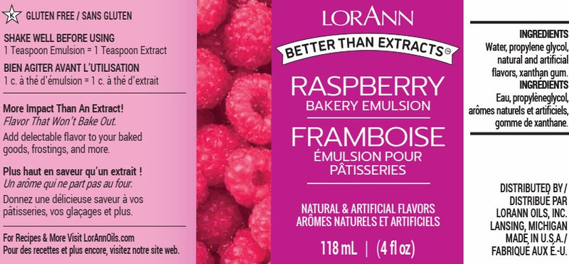 Raspberry Lorann Baking Emulsion 4 oz.