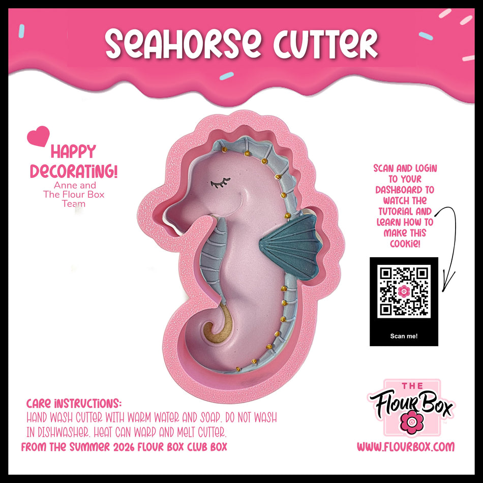 Seahorse Flour Box Club Cookie Cutter