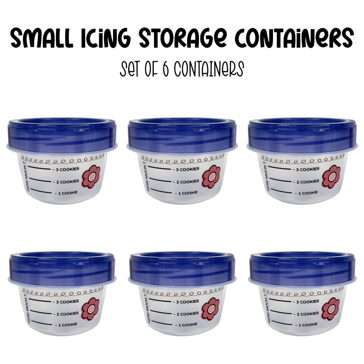 Flour Box SMALL Icing Storage Container Set of 6