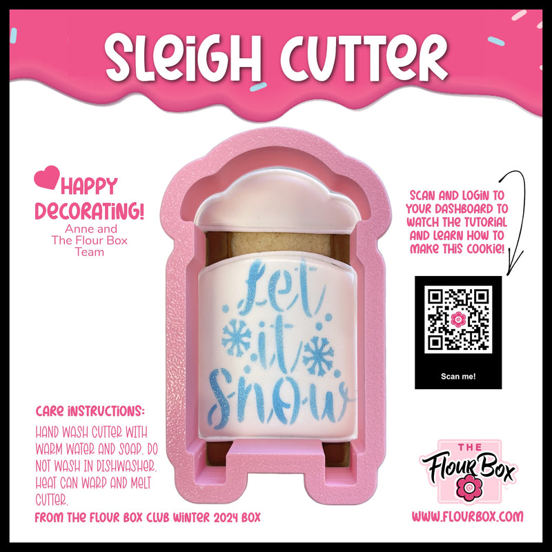 Sleigh Flour Box Club Cookie Cutter