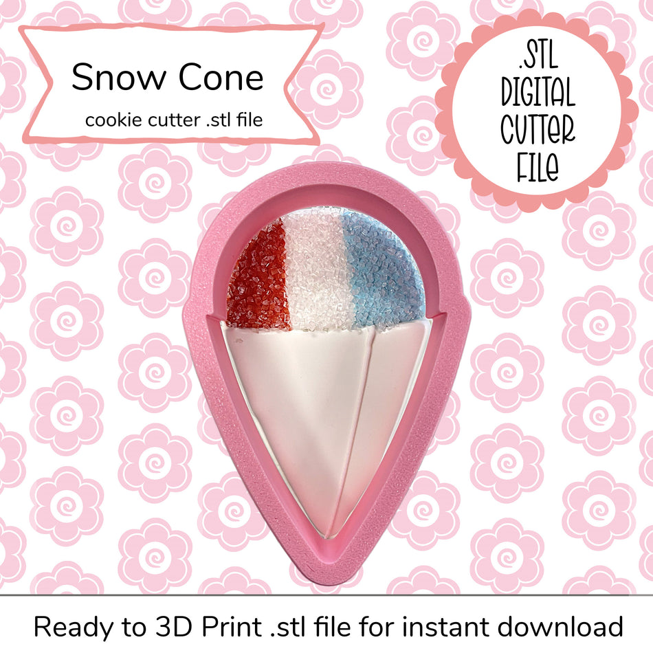 Snow Cone Cutter STL File (digital file)