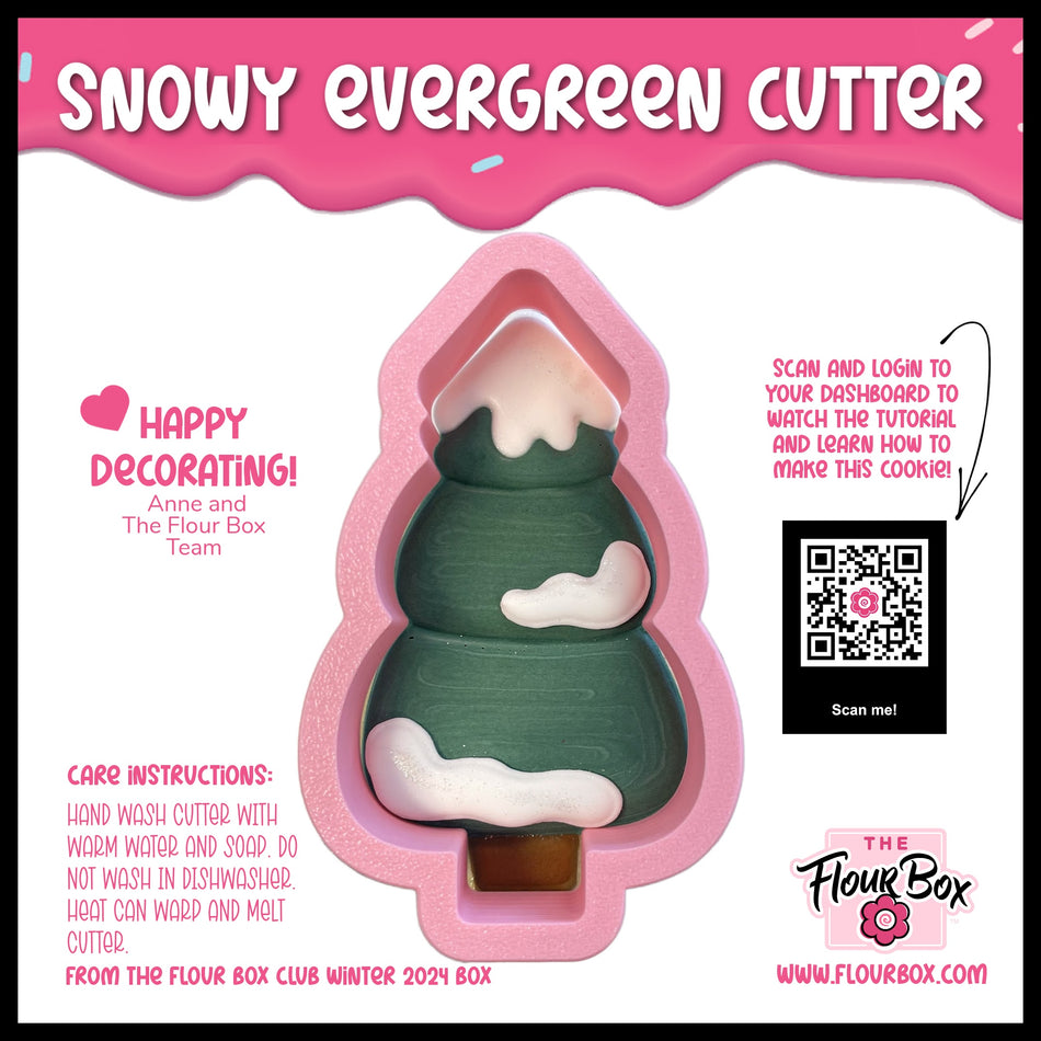 Snowy Evergreen Flour Box Club Platter Cookie Cutter