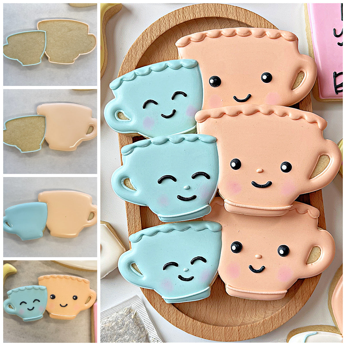 Snuggling Teacups Cookie Cutter