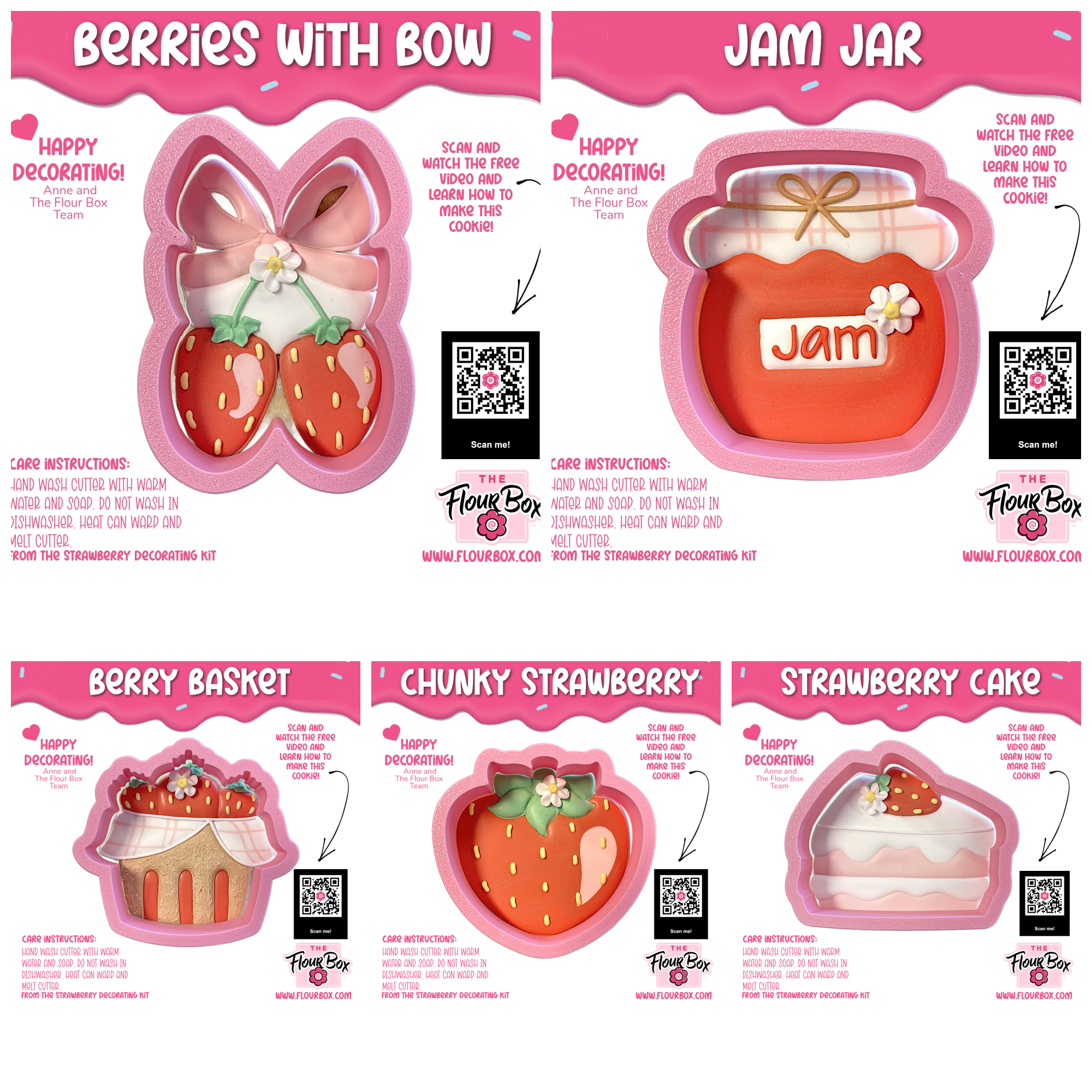 Strawberry Cookie Decorating Kit