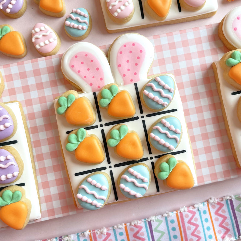 Tic Tac Toe Bunny Card Cookie Cutter with 2 Tiny Cutters Set