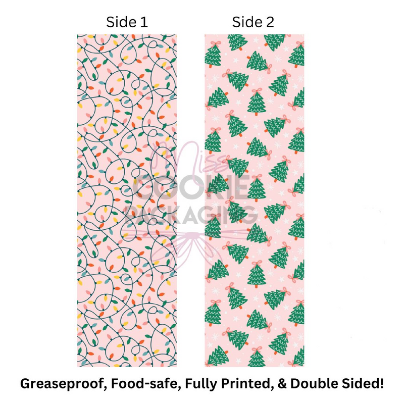 Lights & Trees Cookie BAG Backer Card - 2.625" x 9.5" - QTY 25
