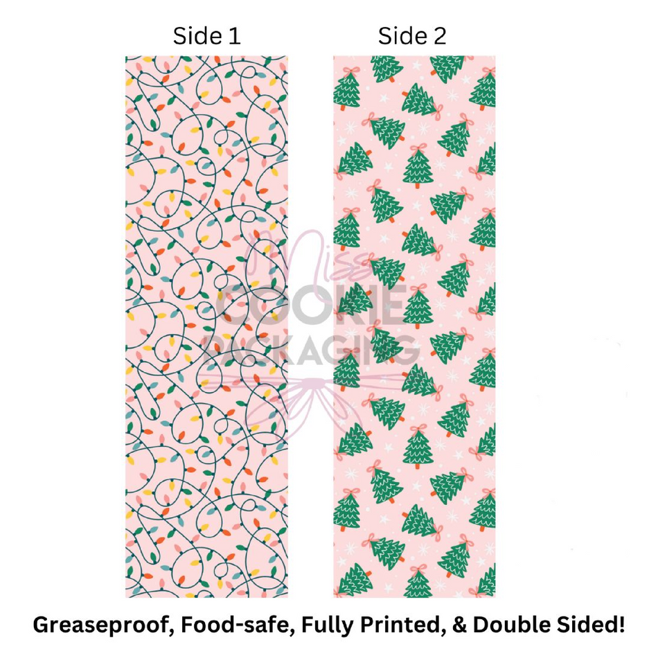 Lights & Trees Cookie BAG Backer Card - 2.625