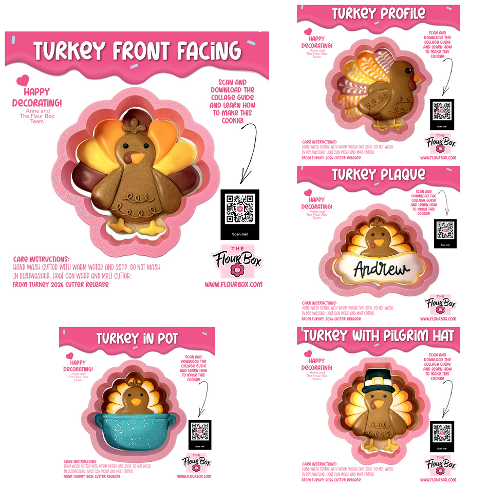 Turkey Cookie Cutter Bundle (5 Cutters)