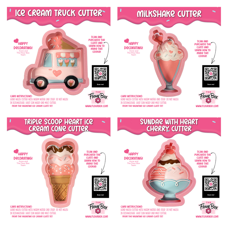 Valentine's Ice Cream Decorating Online Class Recording