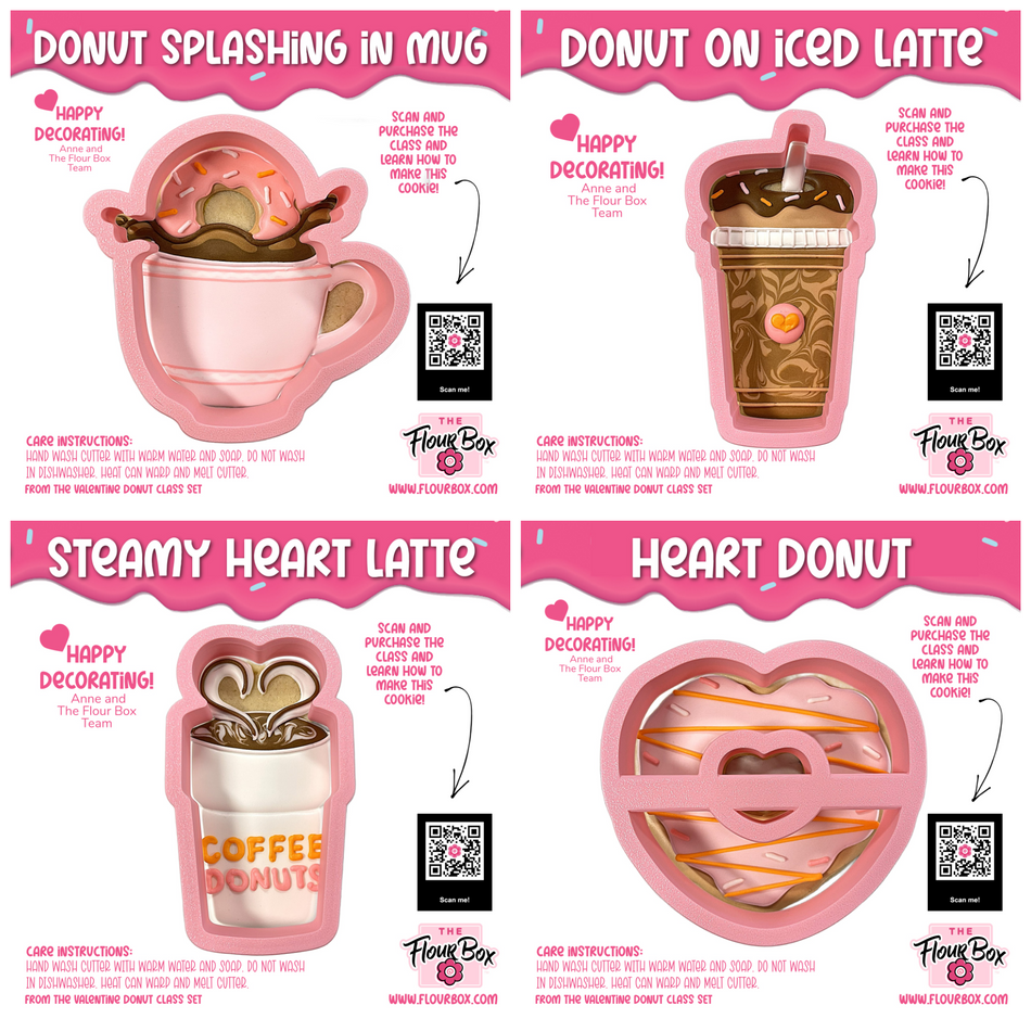 Valentine's Donut Cookie Cutter BUNDLE (4 cutters)
