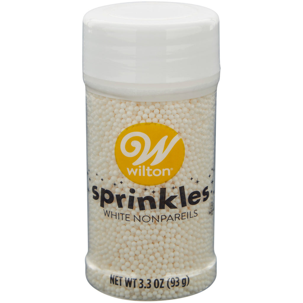 White Nonpareils SMALL Sprinkle Jar