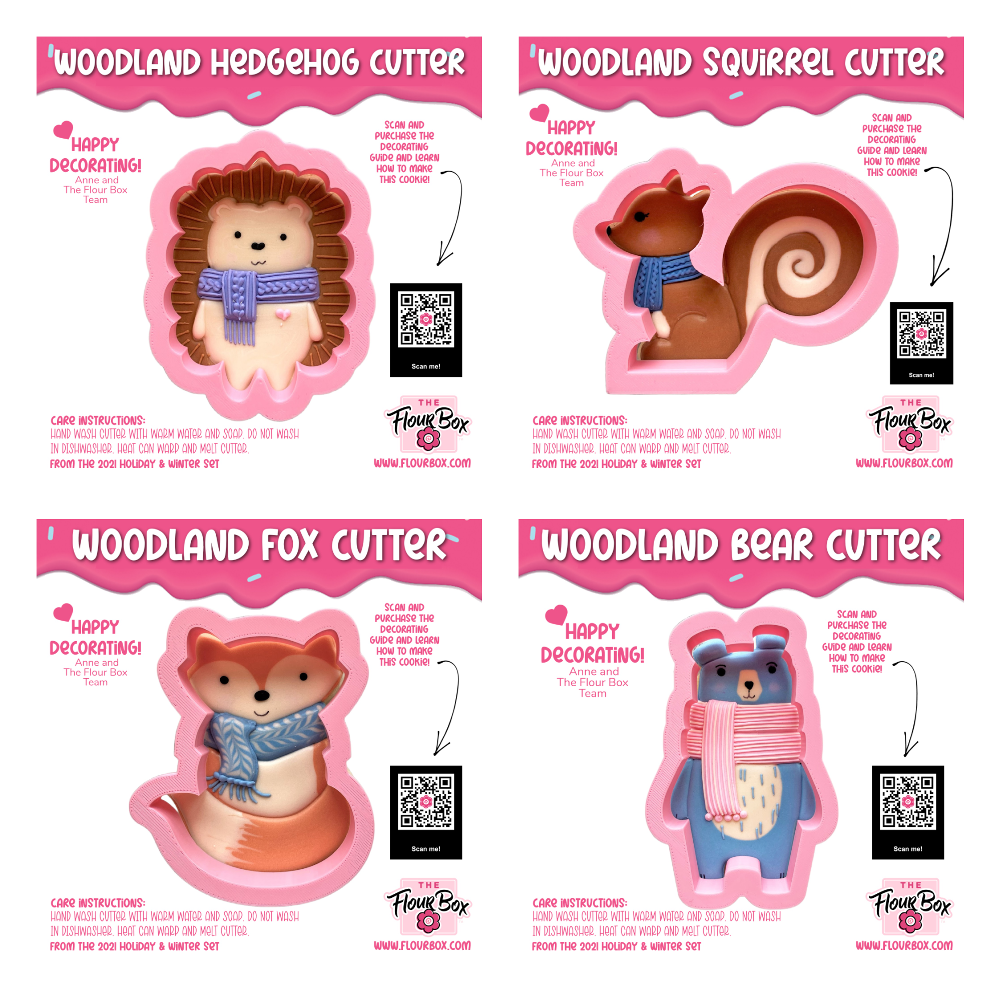Cute Woodland Animals Cookie Cutter Set