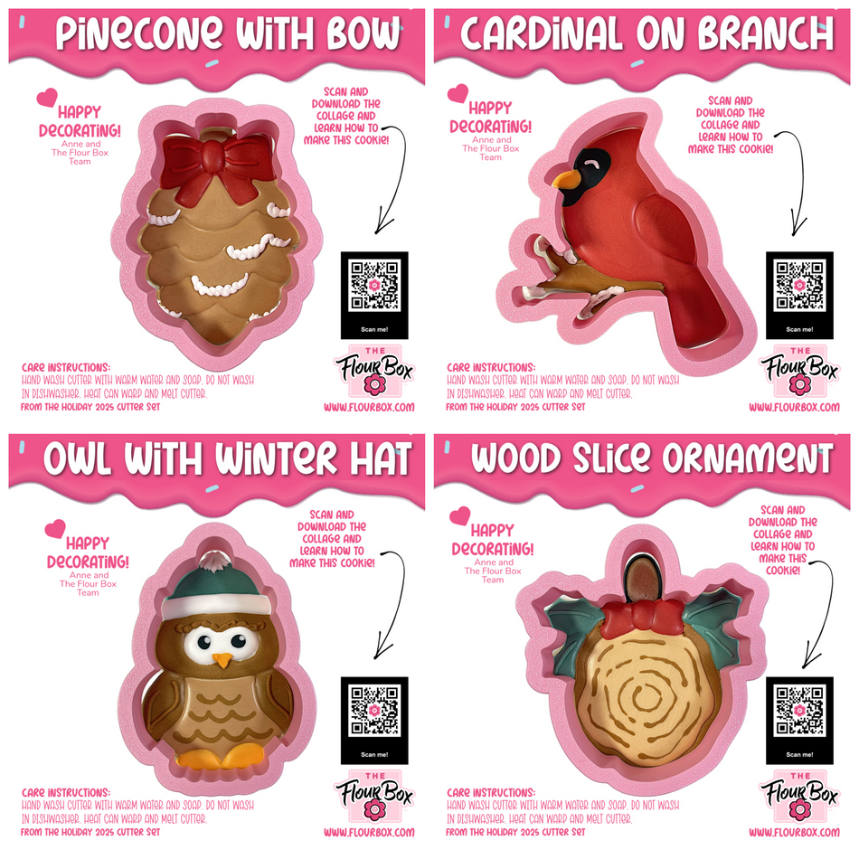 Winter Woodland Cookie Cutter BUNDLE (4 cutters)