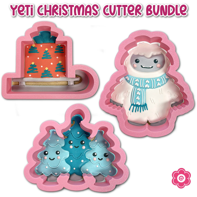 Yeti Christmas Cookie Cutter BUNDLE (3 cutters)