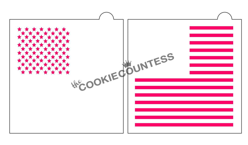 Flag Two-Piece Set Stencil