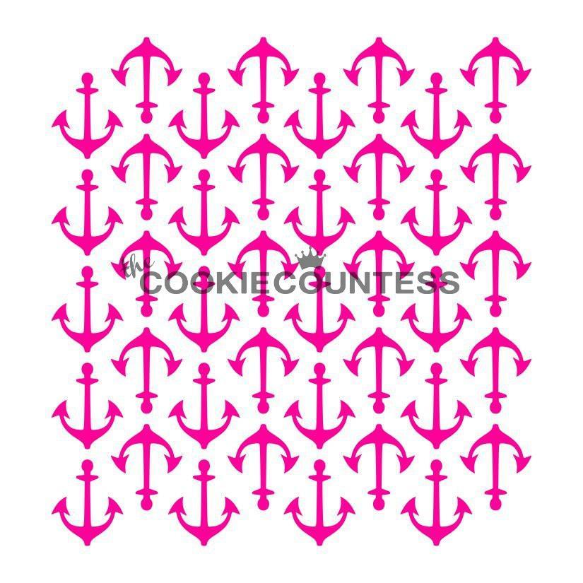 Anchors Repeat Stencil