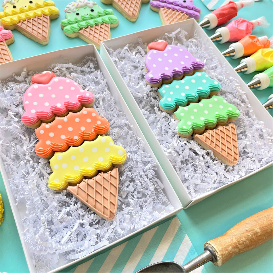 Stack Cookie Box How to Decorate an Ice Cream Stack Cookie Set – The Flour Box