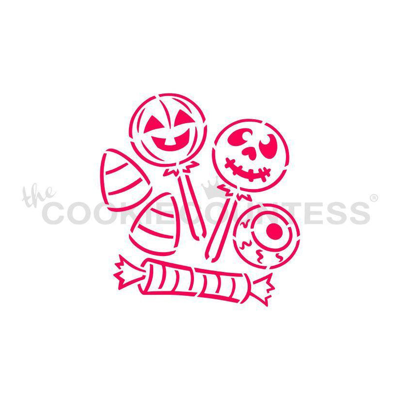 Halloween Candy PYO Stencil Drawn with Character