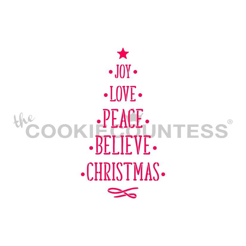 Christmas Tree Time Stencil