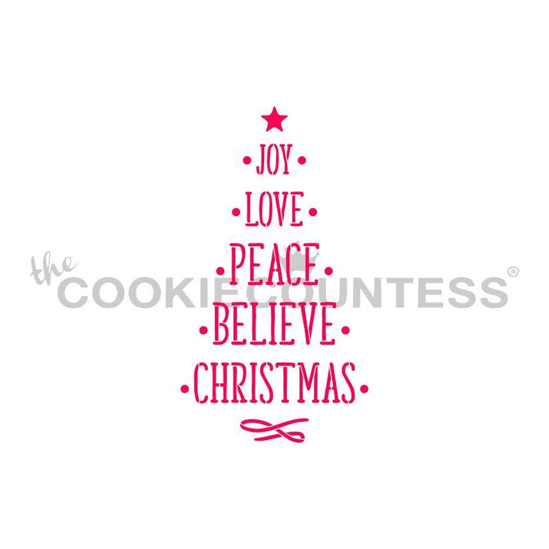 Christmas Tree Time Stencil