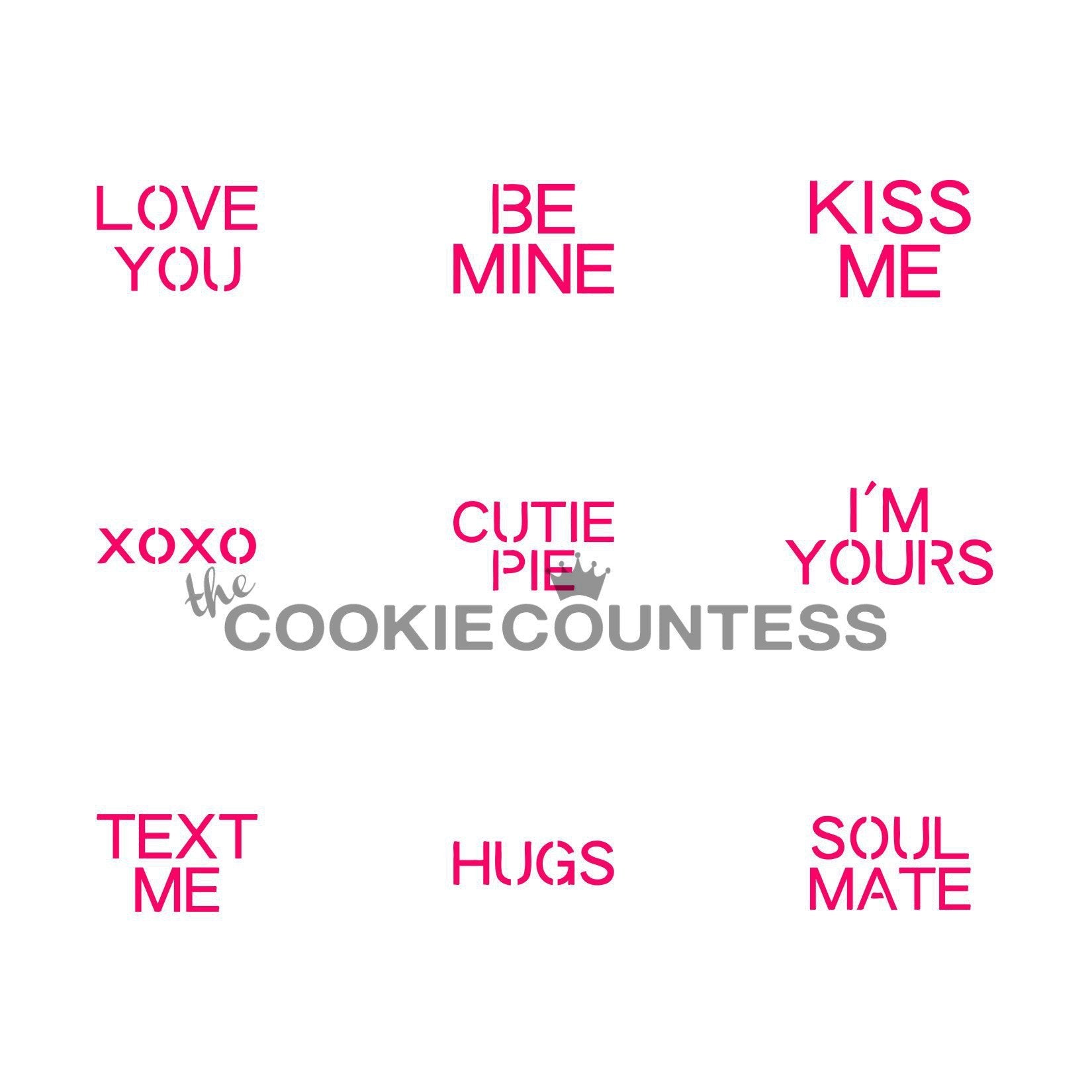 Message (small) Hearts Stencil