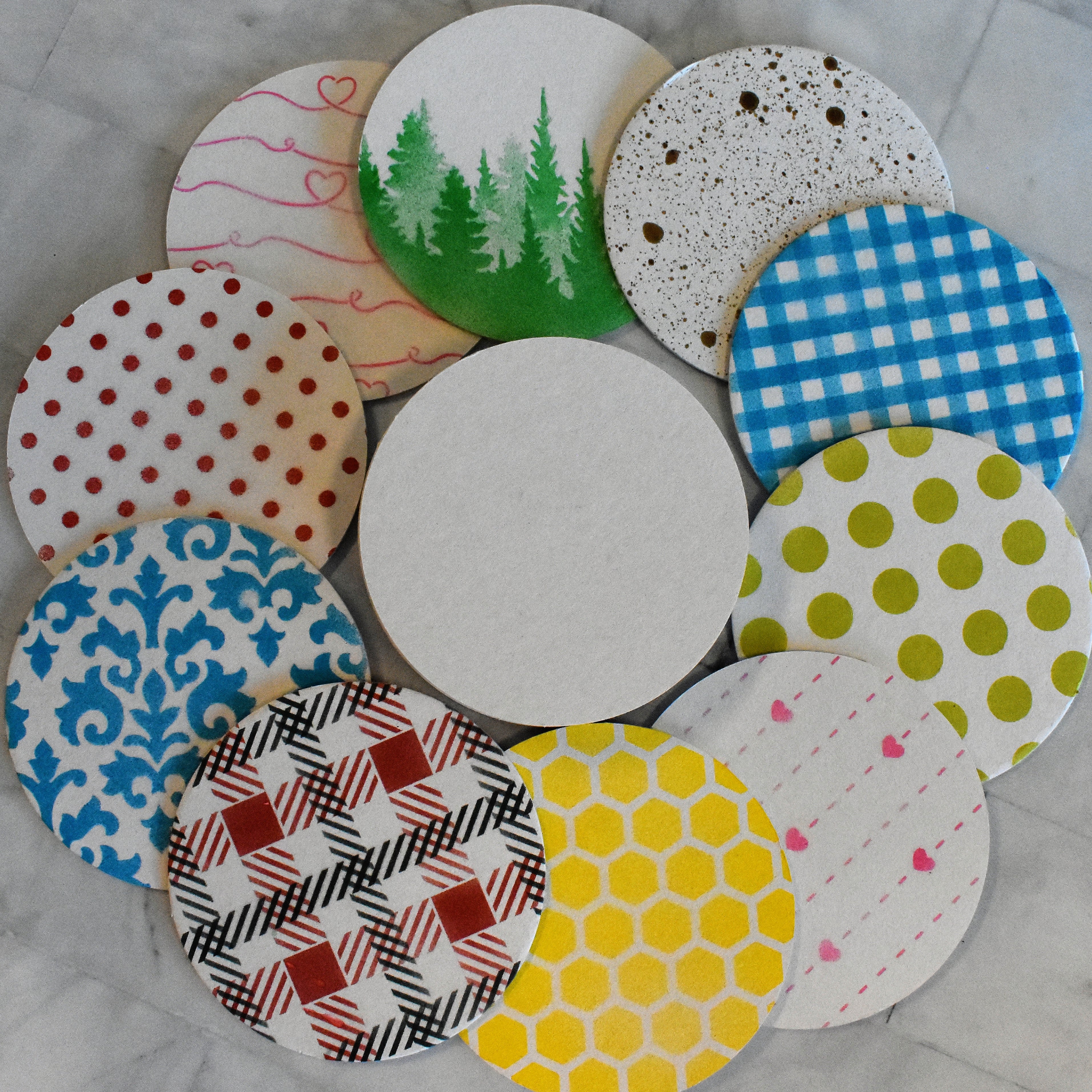 25 Airbrush Cookie Coasters