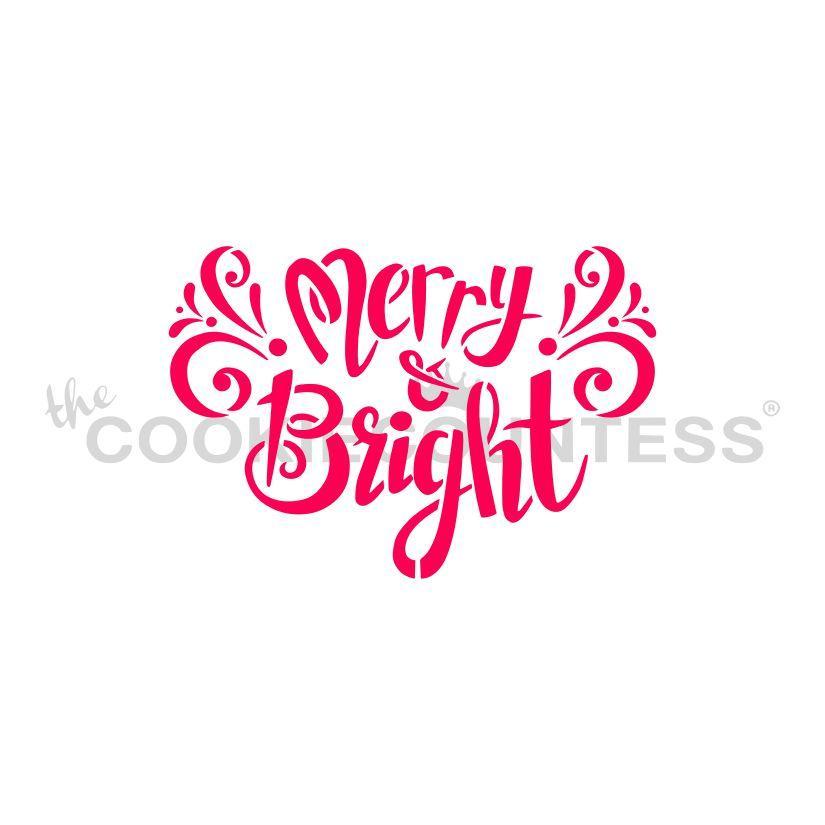 Merry and Bright Stencil