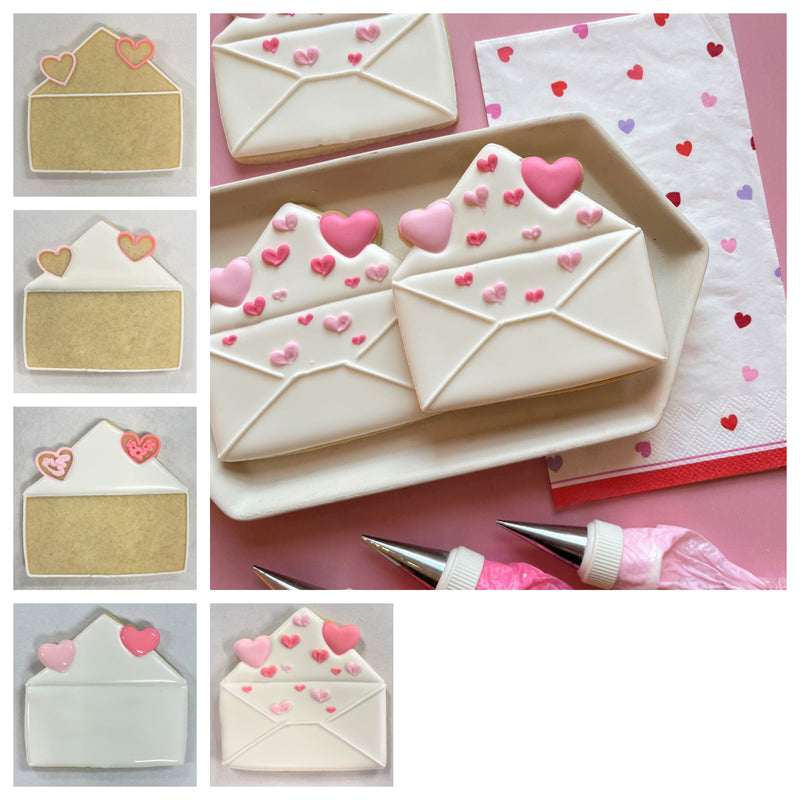 Envelope with Hearts Cookie Cutter