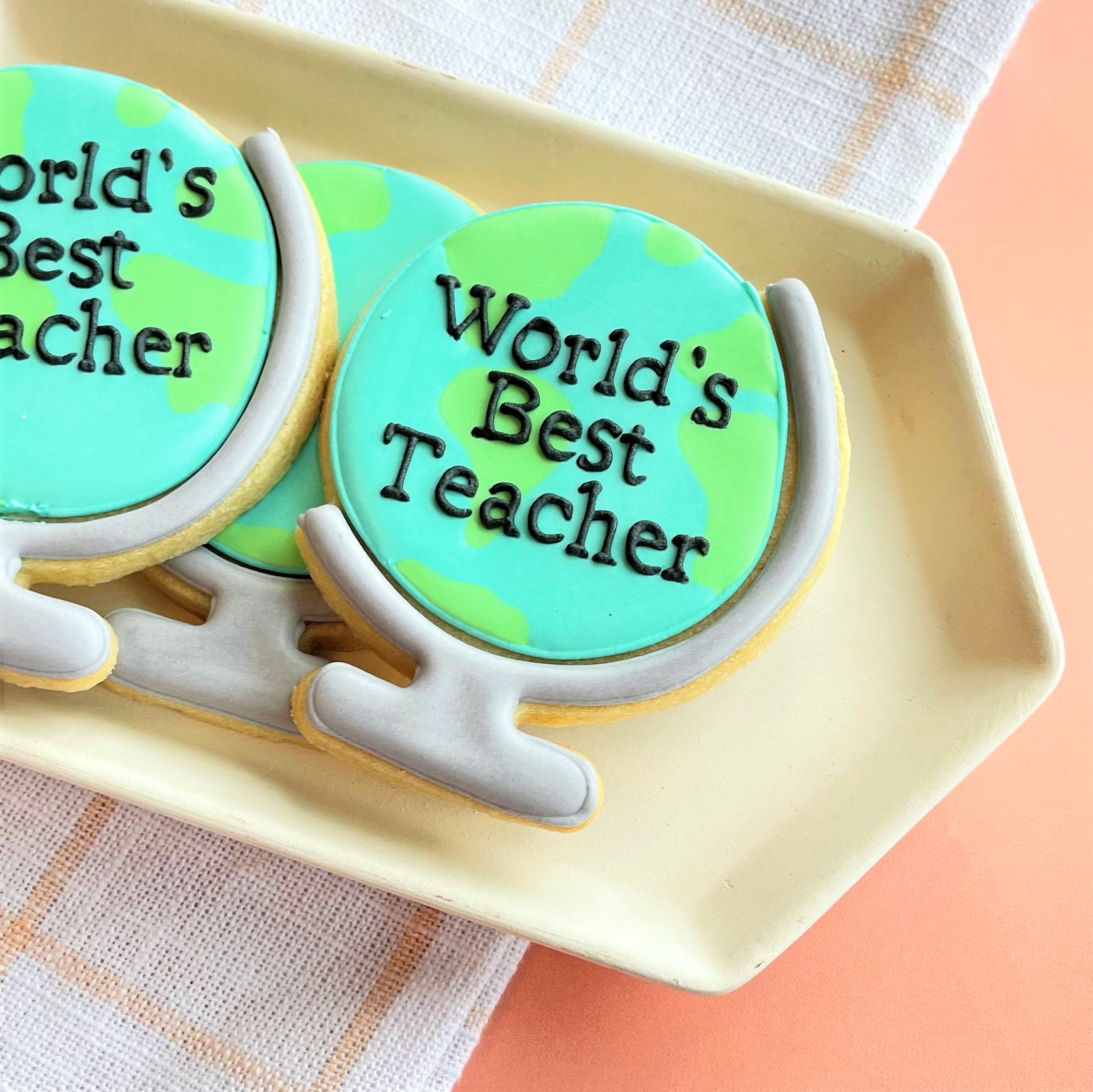 Teacher School Tools Cookie Cutter Set with Stencil