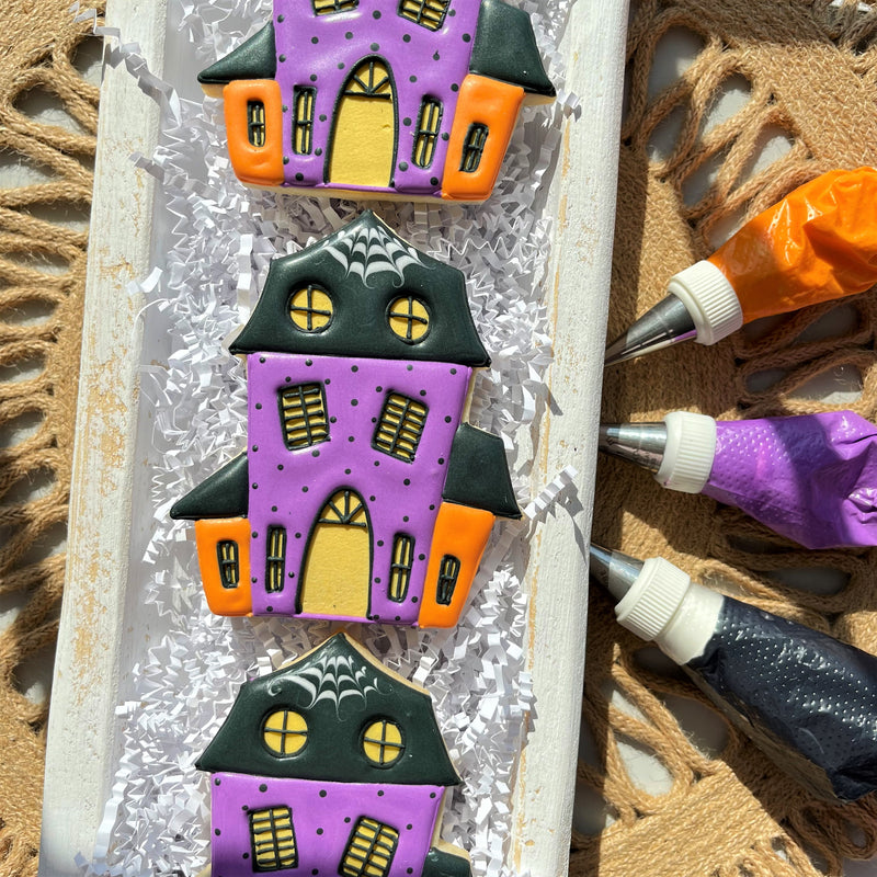 Haunted House Cookie Cutter with Stencil ONLY