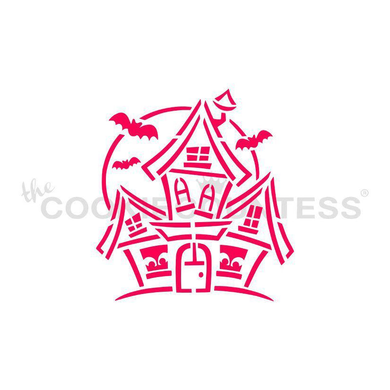 Haunted House PYO Stencil Drawn with Character