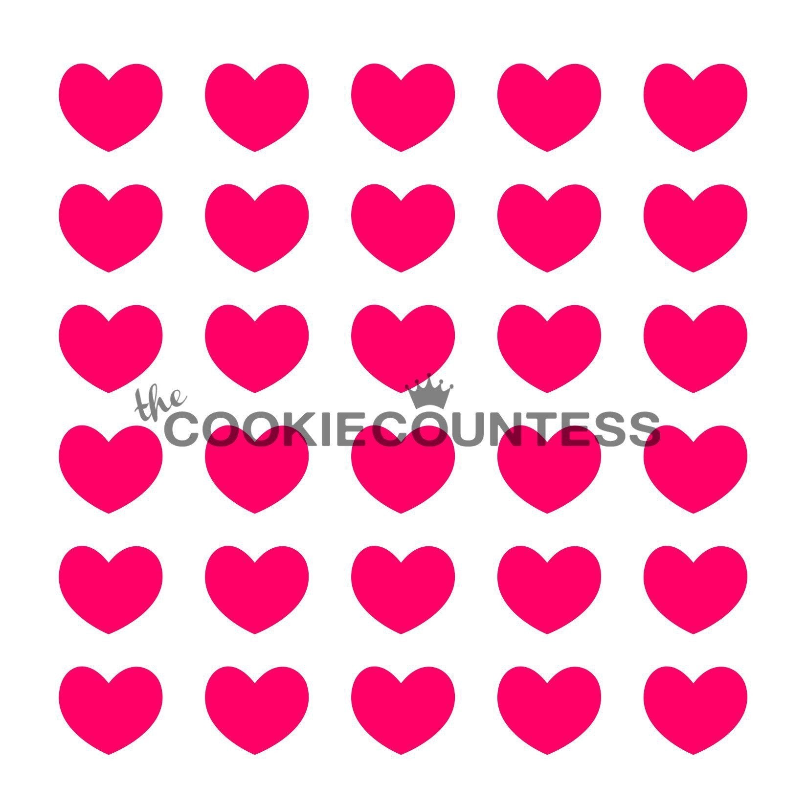 Medium Hearts Stencil