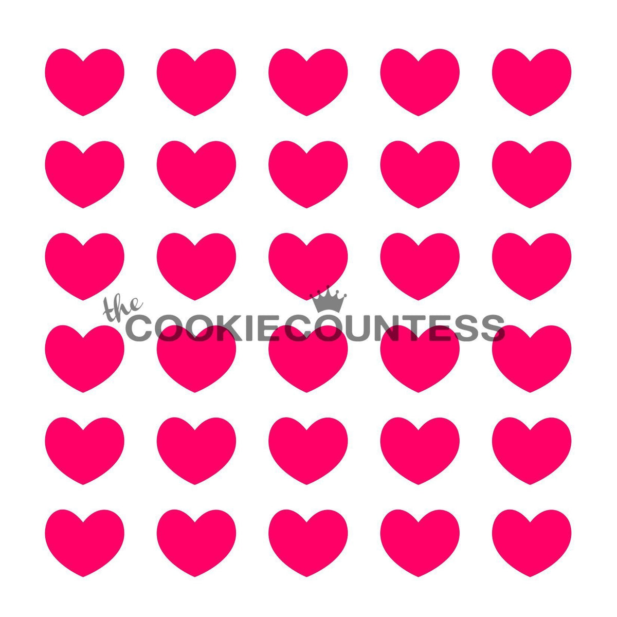 Medium Hearts Stencil