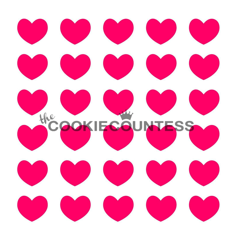Medium Hearts Stencil
