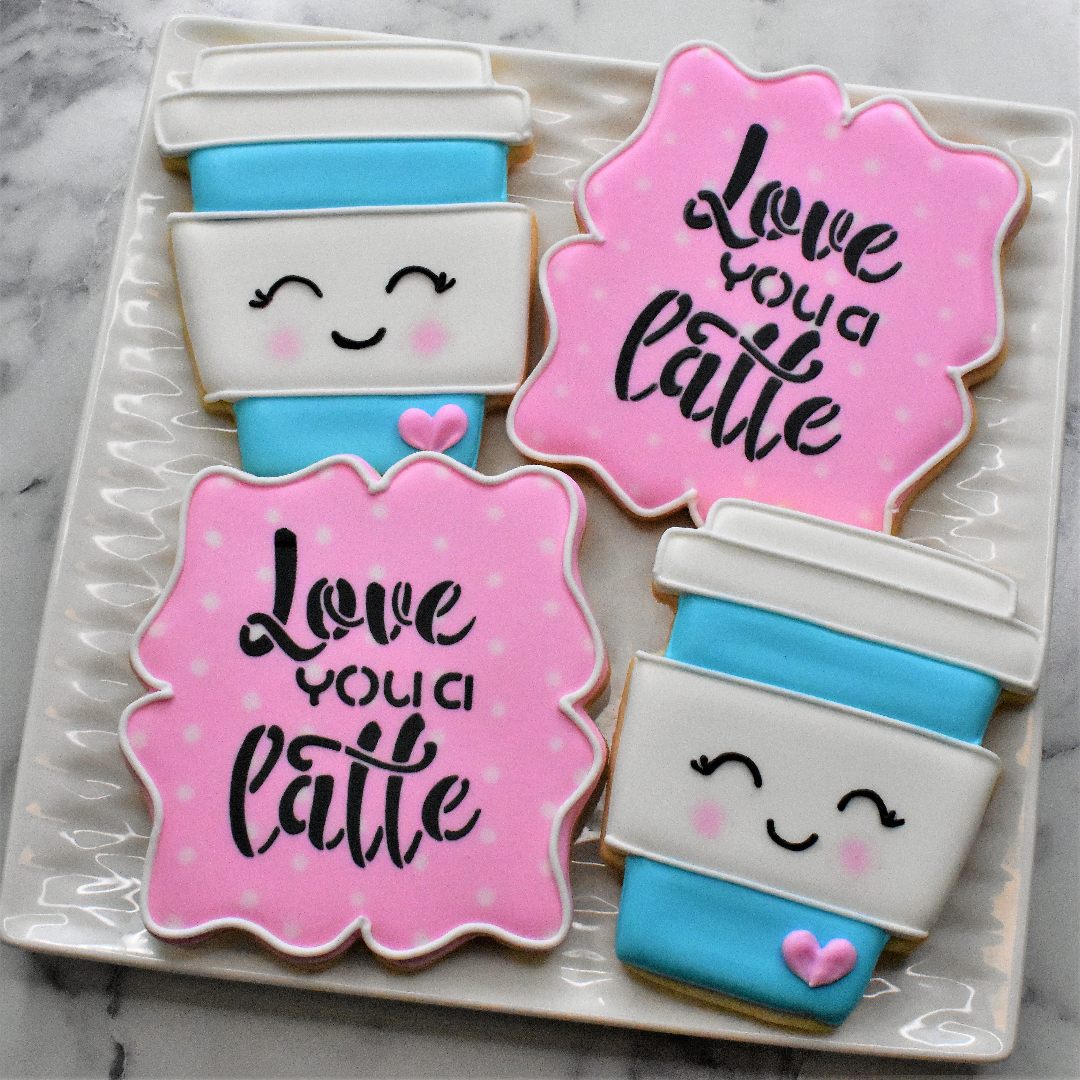 Taco Pizza Latte Valentine's Cookie Decorating Kit