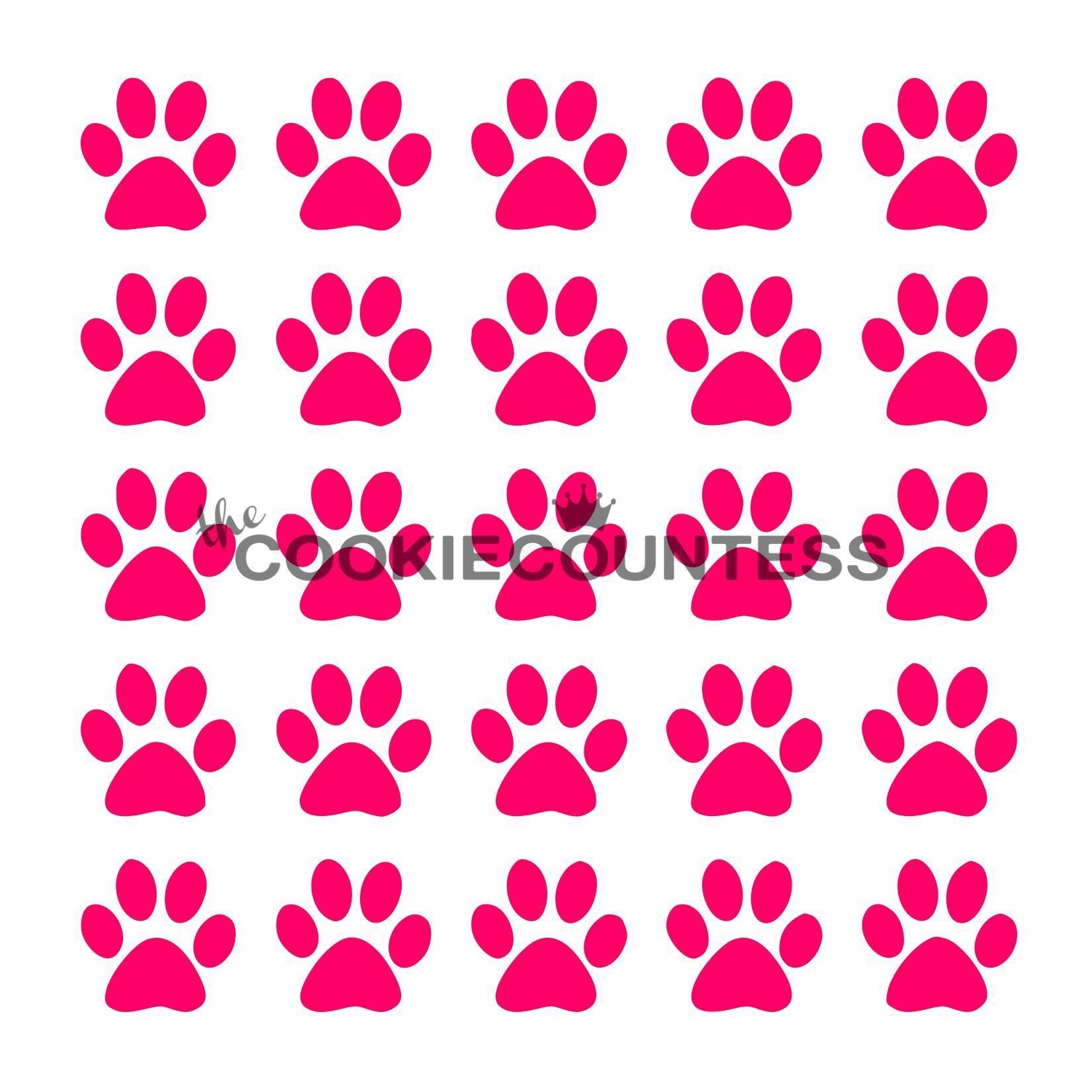 Paw Prints Stencil