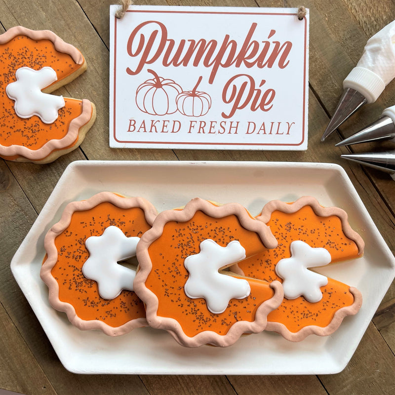 Pumpkin Pie with Slice Cookie Cutter