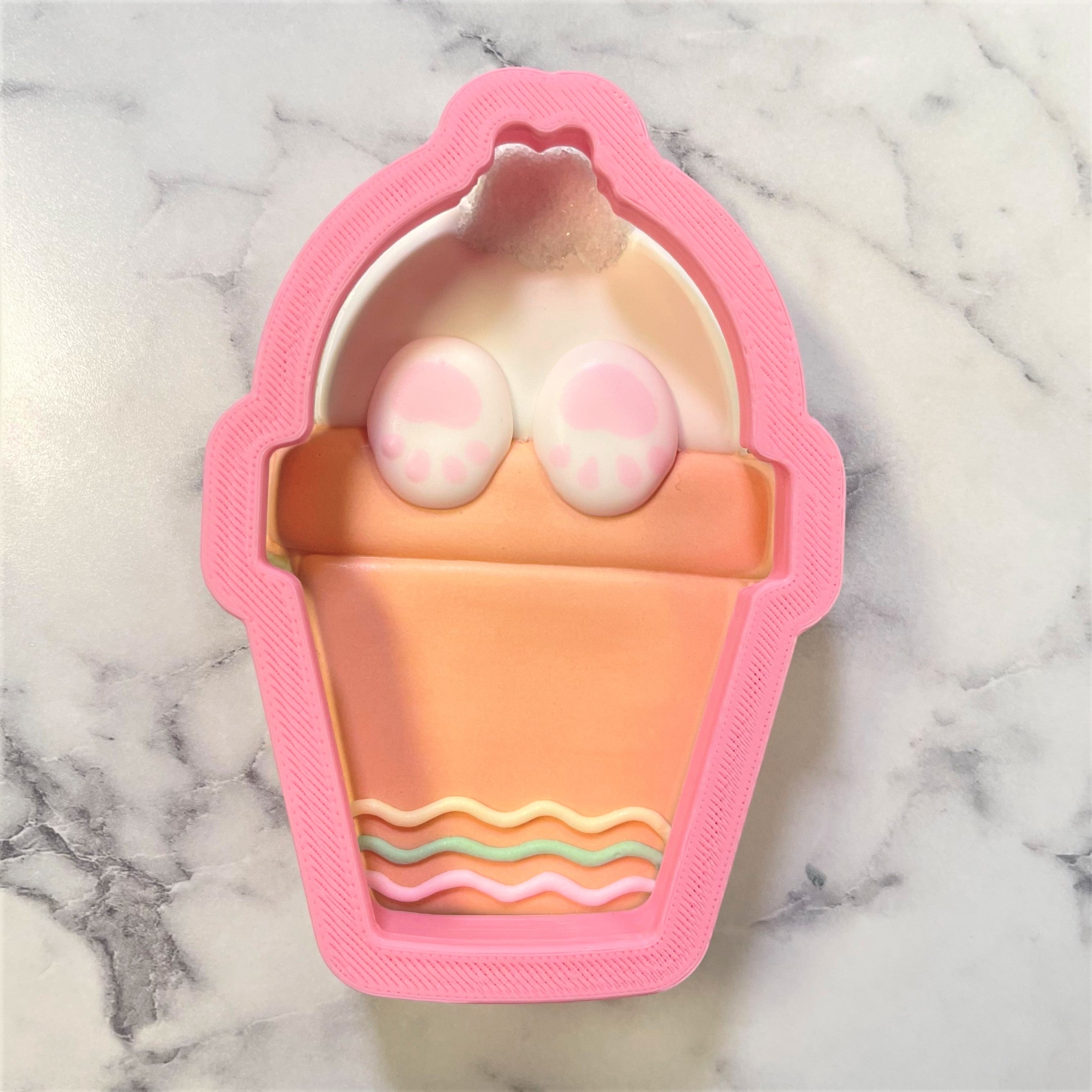 Potted Bunny Butt Cookie Cutter
