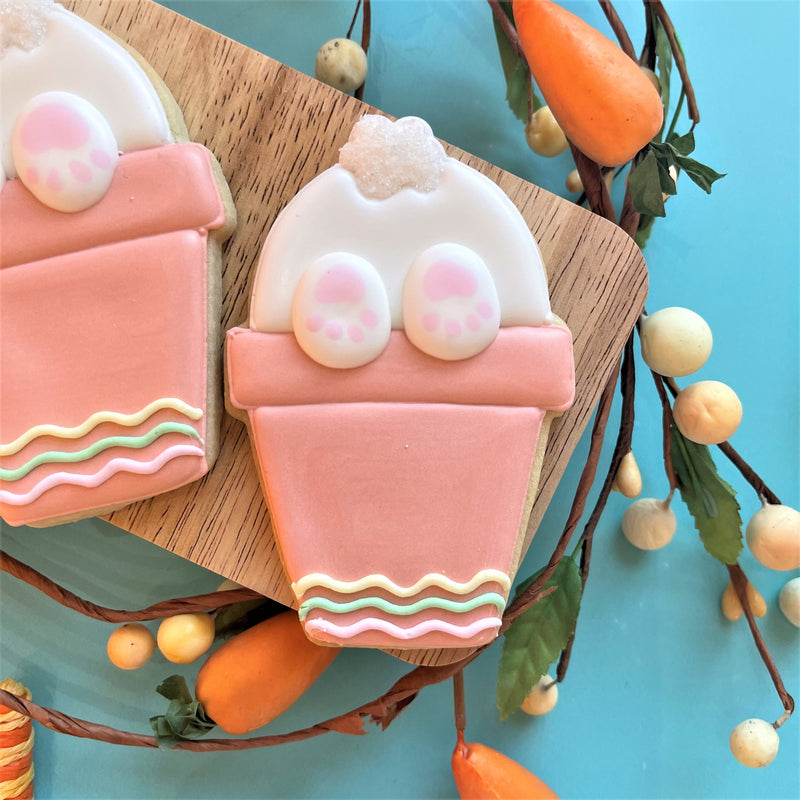 Potted Bunny Butt Cookie Cutter